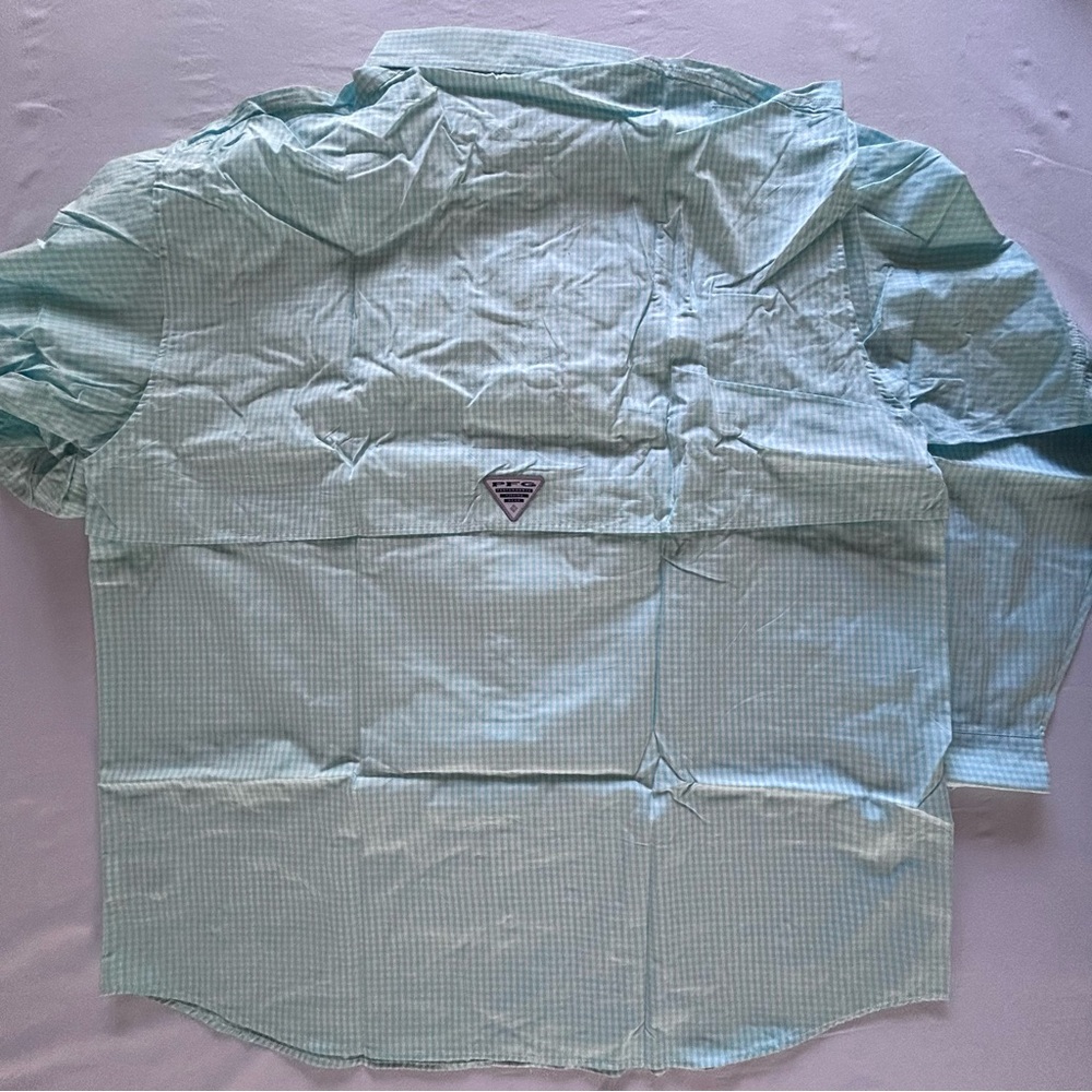 Columbia PFG Fishing Shirt Bundle XL 3 Pack Blue Gray Green Check NWT - Picture 11 of 16